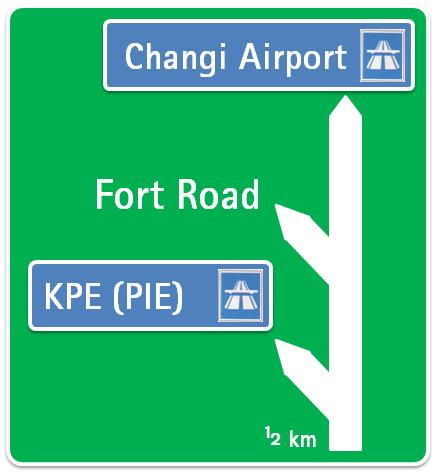 On approach to exit junctions on an expressway